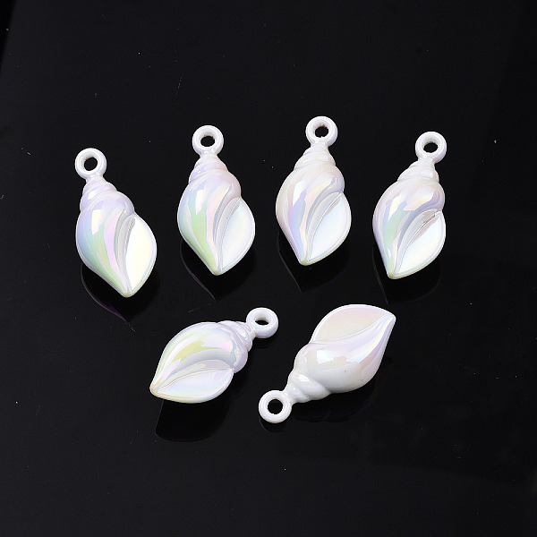 PandaHall Opaque Spray Painted Acrylic Pendants, AB Color, Conch Shape, Clear AB, 27x13x11mm, Hole: 2.5mm Acrylic Others White
PandaHall Opaque Spray Painted Acrylic Pendants, AB Color, Conch Shape, Clear AB, 27x13x11mm, Hole: 2.5mm Acrylic Others White