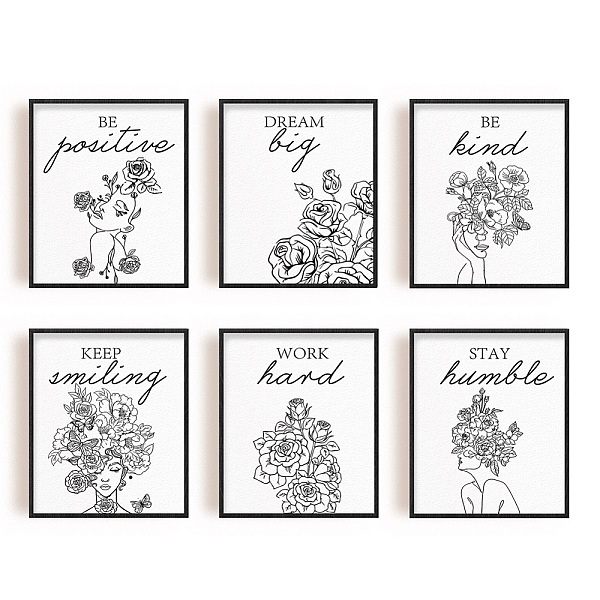 PandaHall SUPERDANT Minimalism Flower Canvas Prints Unframed Set of 6 Motivational Text Wall Decor Canvas Be Postitive Dream Big Wall Art...
PandaHall SUPERDANT Minimalism Flower Canvas Prints Unframed Set of 6 Motivational Text Wall Decor Canvas Be Postitive Dream Big Wall Art...