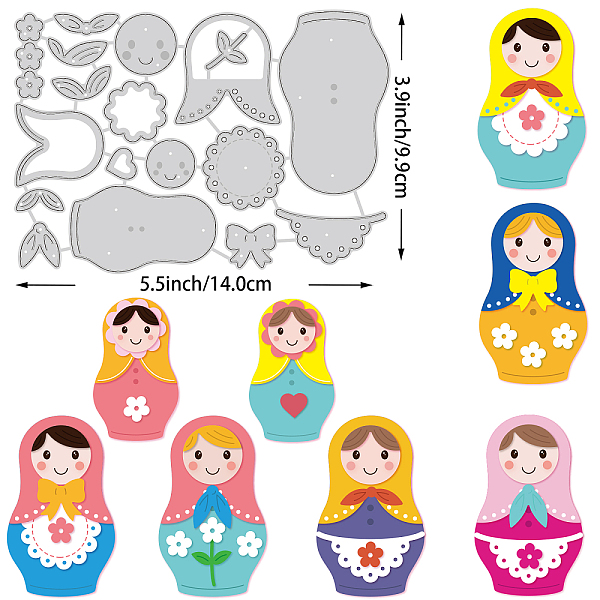 PandaHall BENECREAT Matryoshka Doll Theme Metal Cutting Dies, Tumbler Doll Carbon Steel Cutting Stencils 9.9x14cm for Card Making...
PandaHall BENECREAT Matryoshka Doll Theme Metal Cutting Dies, Tumbler Doll Carbon Steel Cutting Stencils 9.9x14cm for Card Making...