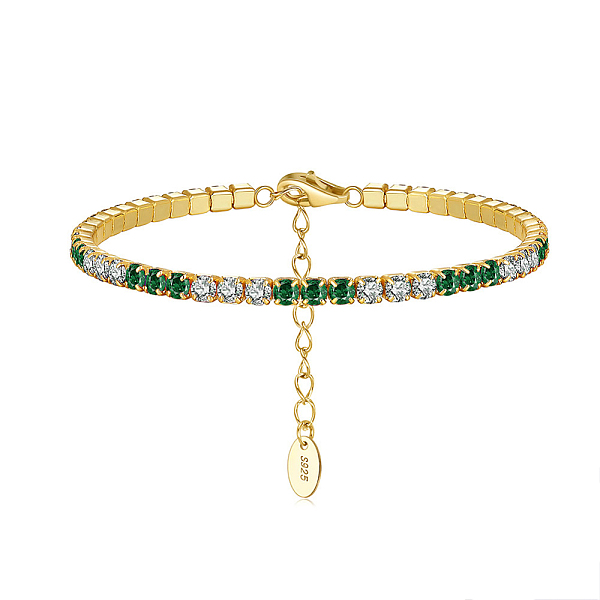 PandaHall Real 14K Gold Plated 925 Sterling Silver Link Chain Bracelet, Cubic Zirconia Tennis Bracelets, with S925 Stamp, Green, 6-5/8 inch...
PandaHall Real 14K Gold Plated 925 Sterling Silver Link Chain Bracelet, Cubic Zirconia Tennis Bracelets, with S925 Stamp, Green, 6-5/8 inch...