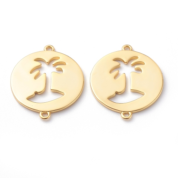 PandaHall Brass Links, Long-Lasting Plated, Flat Round with Palm Tree, Real 18K Gold Plated, 21.5x18x1mm, Hole: 1mm Brass Flat Round
PandaHall Brass Links, Long-Lasting Plated, Flat Round with Palm Tree, Real 18K Gold Plated, 21.5x18x1mm, Hole: 1mm Brass Flat Round