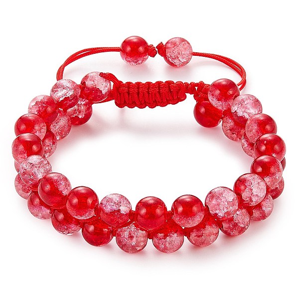 PandaHall Sparkling Round Glass Braided Bead Bracelet, Double Layered Wrap Adjustable Bracelet for Women, Red, Inner Diameter: 2~3-1/8 inch...
PandaHall Sparkling Round Glass Braided Bead Bracelet, Double Layered Wrap Adjustable Bracelet for Women, Red, Inner Diameter: 2~3-1/8 inch...