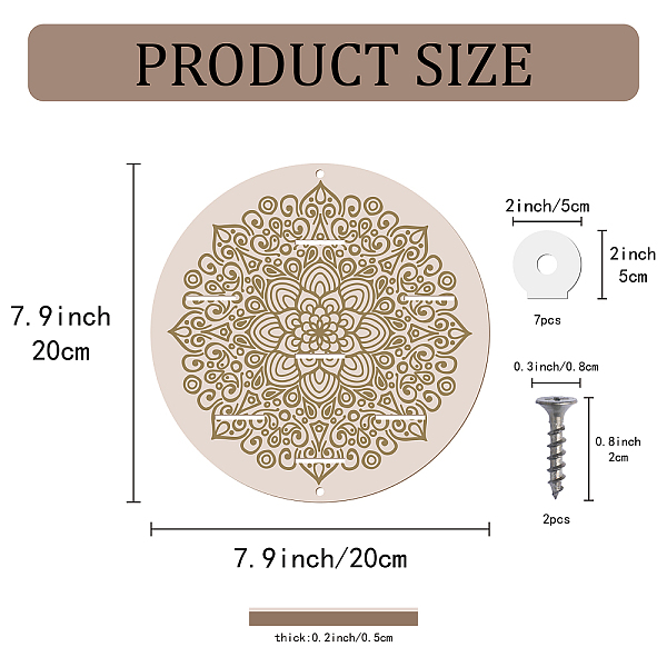 PandaHall Flat Round Wooden Tarot Plates, with Acrylic Holders, for Crystal Gemstone Display Shelf, Witch Stuff, Flower Pattern, 200x5mm...
PandaHall Flat Round Wooden Tarot Plates, with Acrylic Holders, for Crystal Gemstone Display Shelf, Witch Stuff, Flower Pattern, 200x5mm...