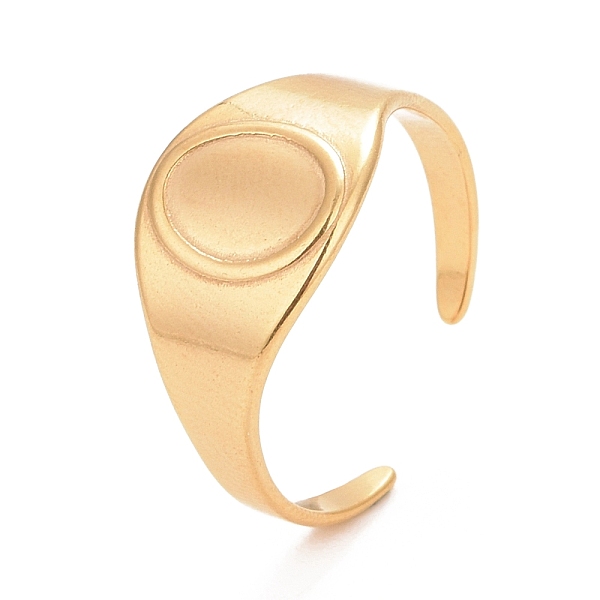 PandaHall Ion Plating(IP) 304 Stainless Steel Oval Chunky Open Cuff Ring for Women, Golden, US Size 8 1/2(18.5mm) 304 Stainless Steel
PandaHall Ion Plating(IP) 304 Stainless Steel Oval Chunky Open Cuff Ring for Women, Golden, US Size 8 1/2(18.5mm) 304 Stainless Steel
