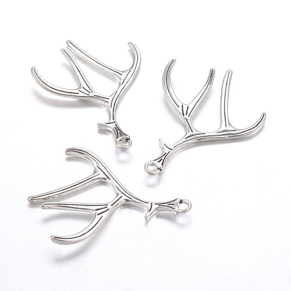 PandaHall Tibetan Style Alloy Deer Antler Pendants, Cadmium Free & Lead Free, Antique Silver, 50x38x2.5mm, Hole: 2mm Alloy Others
PandaHall Tibetan Style Alloy Deer Antler Pendants, Cadmium Free & Lead Free, Antique Silver, 50x38x2.5mm, Hole: 2mm Alloy Others