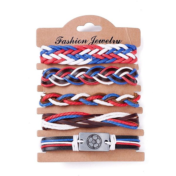 PandaHall Leather Cord Bracelets Set for Men Women, Football Rectangle Link Braided Bracelets, Adjustable Sport Wristbands, Red, Inner...
PandaHall Leather Cord Bracelets Set for Men Women, Football Rectangle Link Braided Bracelets, Adjustable Sport Wristbands, Red, Inner...