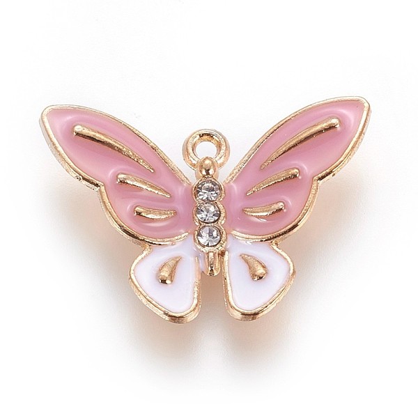 PandaHall Zinc Alloy Pendants, with Enamel and Rhinestone, Butterfly, Light Gold, Pink, 18x25.5x3.5mm, Hole: 1mm Alloy Rhinestone+Enamel...
PandaHall Zinc Alloy Pendants, with Enamel and Rhinestone, Butterfly, Light Gold, Pink, 18x25.5x3.5mm, Hole: 1mm Alloy Rhinestone+Enamel...