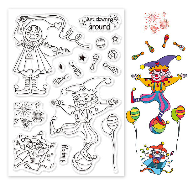 PandaHall PVC Plastic Stamps, for DIY Scrapbooking, Photo Album Decorative, Cards Making, Stamp Sheets, Clown Pattern, 16x11x0.3cm Plastic...
PandaHall PVC Plastic Stamps, for DIY Scrapbooking, Photo Album Decorative, Cards Making, Stamp Sheets, Clown Pattern, 16x11x0.3cm Plastic...