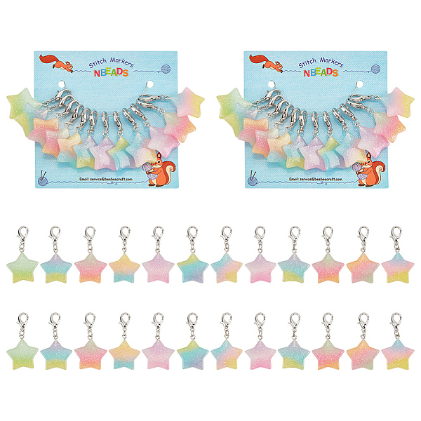 PandaHall 24 Pcs Resin Star Stitch Markers, Alloy Crochet Stitch Marker Star Charms Stitch Marker Knitting DIY Gift for Knitting Weaving..., Multicolor
PandaHall 24 Pcs Resin Star Stitch Markers, Alloy Crochet Stitch Marker Star Charms Stitch Marker Knitting DIY Gift for Knitting Weaving..., Multicolor