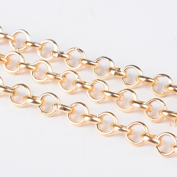 PandaHall Iron Rolo Chains, Belcher Chain, Unwelded, Light Gold, Long-Lasting Plated, 5x1.5mm Iron
PandaHall Iron Rolo Chains, Belcher Chain, Unwelded, Light Gold, Long-Lasting Plated, 5x1.5mm Iron