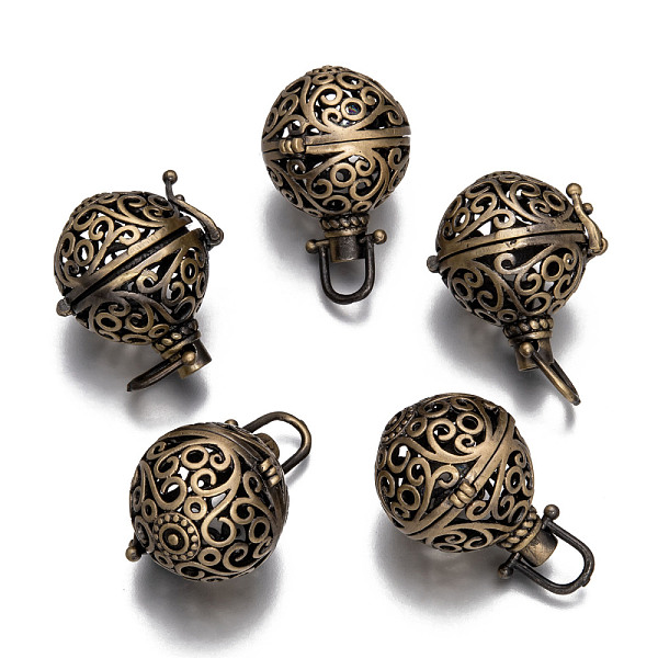 PandaHall Brass Hollow Round Cage Pendants, For Chime Ball Pendant Necklaces Making, Lead Free & Nickel Free & Cadmium Free, Antique Bronze...
PandaHall Brass Hollow Round Cage Pendants, For Chime Ball Pendant Necklaces Making, Lead Free & Nickel Free & Cadmium Free, Antique Bronze...