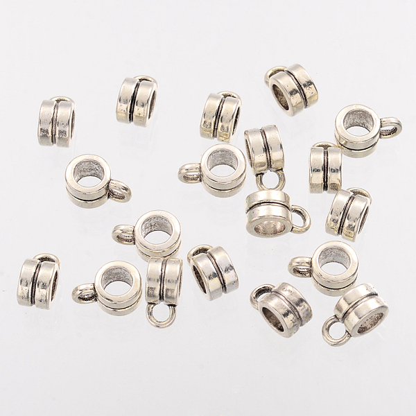 PandaHall Charm Carrier Drum Tibetan Silver Hangers, Bail Beads, Lead Free & Cadmium Free, Antique Silver, about about 4x6x9mm, hole 2mm,4mm...
PandaHall Charm Carrier Drum Tibetan Silver Hangers, Bail Beads, Lead Free & Cadmium Free, Antique Silver, about about 4x6x9mm, hole 2mm,4mm...