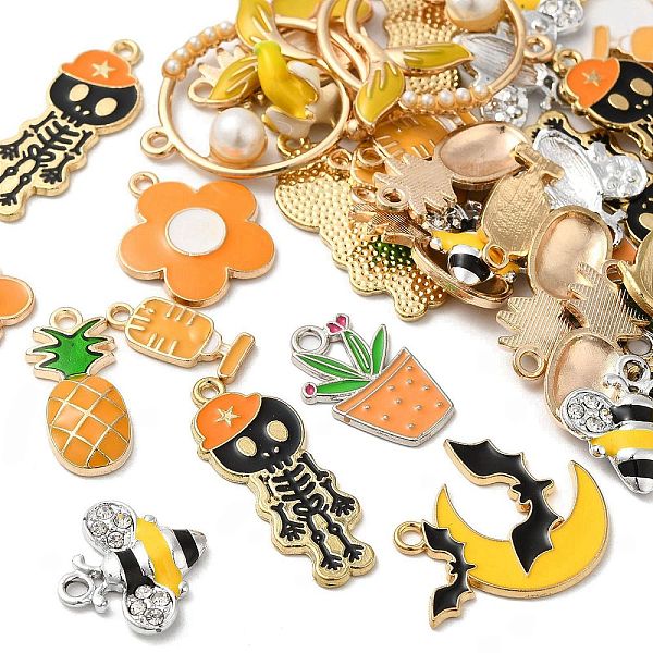 PandaHall Alloy Enamel Pendants, Mixed Shape, Mixed Metal Color, Gold, 8~40x4.5~30.5x1~5mm, Hole:0.8~3mm Alloy+Enamel Mixed Shapes Gold
PandaHall Alloy Enamel Pendants, Mixed Shape, Mixed Metal Color, Gold, 8~40x4.5~30.5x1~5mm, Hole:0.8~3mm Alloy+Enamel Mixed Shapes Gold