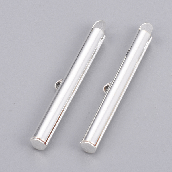 PandaHall Brass Slide On End Clasp Tubes, Slider End Caps, Silver Color Plated, 6x35x4mm, Hole: 1x3mm, Inner Diameter: 3mm Brass Silver
PandaHall Brass Slide On End Clasp Tubes, Slider End Caps, Silver Color Plated, 6x35x4mm, Hole: 1x3mm, Inner Diameter: 3mm Brass Silver