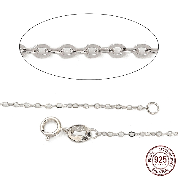 PandaHall Rhodium Plated Sterling Silver Necklaces, Cable Chains, with Spring Ring Clasps, Thin Chain, Platinum, 16 inch, 1mm Sterling...
PandaHall Rhodium Plated Sterling Silver Necklaces, Cable Chains, with Spring Ring Clasps, Thin Chain, Platinum, 16 inch, 1mm Sterling...