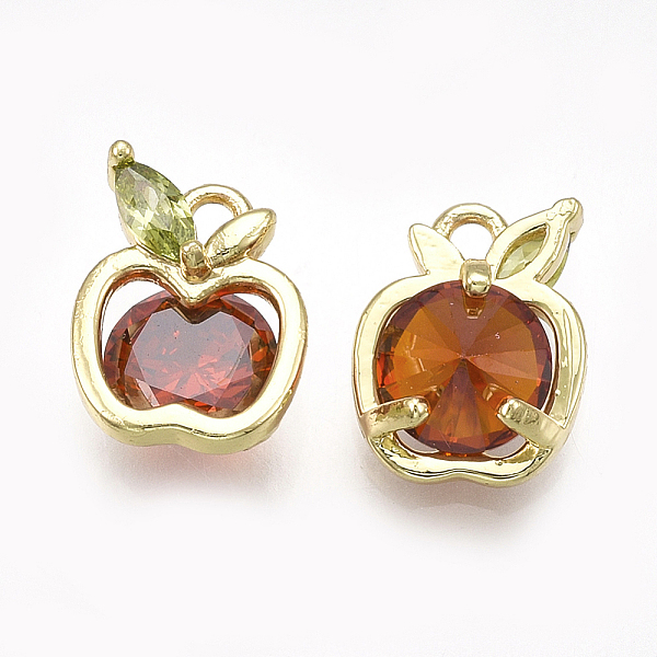 PandaHall Cubic Zirconia Charms, with Brass Findings, Apple, Red, Real 18K Gold Plated, 9.5x7.5x4mm, Hole: 1mm Brass+Cubic Zirconia Fruit...
PandaHall Cubic Zirconia Charms, with Brass Findings, Apple, Red, Real 18K Gold Plated, 9.5x7.5x4mm, Hole: 1mm Brass+Cubic Zirconia Fruit...