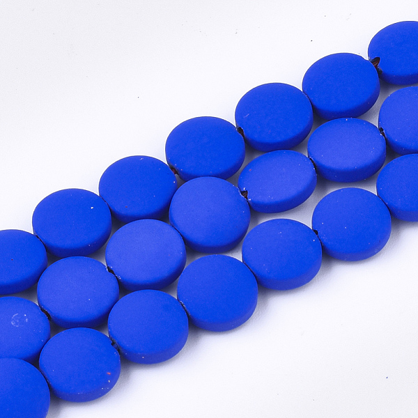 PandaHall Spray Painted Non-magnetic Synthetic Hematite Beads Strands, Flat Round, Blue, 8.5x4mm, Hole: 1mm, about 48pcs/strand, 15.7 inch...
PandaHall Spray Painted Non-magnetic Synthetic Hematite Beads Strands, Flat Round, Blue, 8.5x4mm, Hole: 1mm, about 48pcs/strand, 15.7 inch...