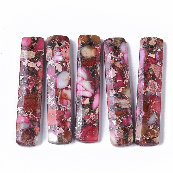 PandaHall Synthetic Regalite/Imperial Jasper/Sea Sediment Jasper Pendants, Dyed, Rectangle, Hot Pink, 48x10x4mm, Hole: 1.2mm Imperial Jasper...
PandaHall Synthetic Regalite/Imperial Jasper/Sea Sediment Jasper Pendants, Dyed, Rectangle, Hot Pink, 48x10x4mm, Hole: 1.2mm Imperial Jasper...
