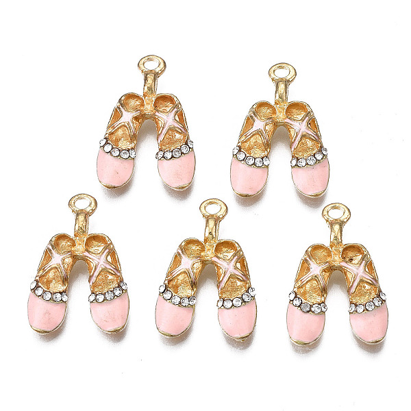 PandaHall Rack Plating Alloy Enamel Pendants, with Crystal Rhinestone, Cadmium Free & Nickel Free & Lead Free, Dancing Shoes, Pink...
PandaHall Rack Plating Alloy Enamel Pendants, with Crystal Rhinestone, Cadmium Free & Nickel Free & Lead Free, Dancing Shoes, Pink...