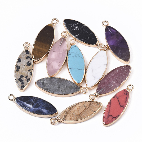PandaHall Edge Golden Plated Natural & Synthetic Mixed Gemstone Pendants, with Iron Loop, Horse Eye, Mixed Dyed and Undyed..., Multicolor
PandaHall Edge Golden Plated Natural & Synthetic Mixed Gemstone Pendants, with Iron Loop, Horse Eye, Mixed Dyed and Undyed..., Multicolor