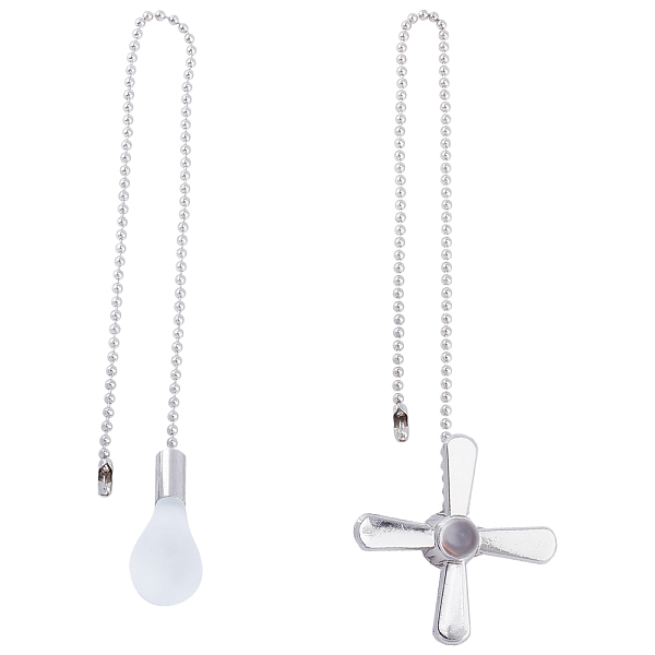 PandaHall Zinc Alloy Pendants Set, with Brass Ball Chain, Ball Chain Connectors, Fan & Light Bulb, Platinum, 330~355x3mm, Fan: 55x55x15mm...
PandaHall Zinc Alloy Pendants Set, with Brass Ball Chain, Ball Chain Connectors, Fan & Light Bulb, Platinum, 330~355x3mm, Fan: 55x55x15mm...