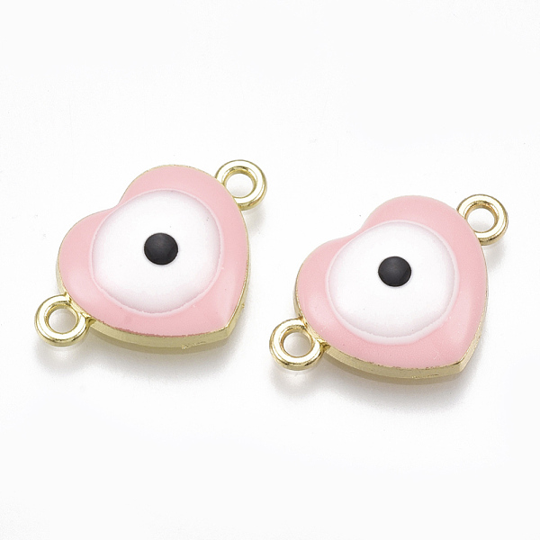 PandaHall Alloy Links connectors, with Enamel, Heart with Evil Eye, Light Gold, Pink, 13.5x20.5x4.5mm, Hole: 1.8mm Alloy+Enamel Heart Pink
PandaHall Alloy Links connectors, with Enamel, Heart with Evil Eye, Light Gold, Pink, 13.5x20.5x4.5mm, Hole: 1.8mm Alloy+Enamel Heart Pink