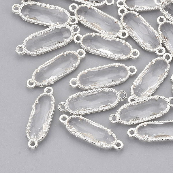 PandaHall Glass Links, with Silver Color Plated Eco-Friendly Alloy Findings, Faceted, Oval, Clear, 21x7x3mm, Hole: 1.2mm Alloy+Glass Oval...
PandaHall Glass Links, with Silver Color Plated Eco-Friendly Alloy Findings, Faceted, Oval, Clear, 21x7x3mm, Hole: 1.2mm Alloy+Glass Oval...