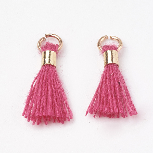 PandaHall Polycotton(Polyester Cotton) Tassel Pendant Decorations, Mini Tassel, with Brass Findings, Light Gold, Camellia, 10~15x3~4mm, Hole..., Pink
PandaHall Polycotton(Polyester Cotton) Tassel Pendant Decorations, Mini Tassel, with Brass Findings, Light Gold, Camellia, 10~15x3~4mm, Hole..., Pink
