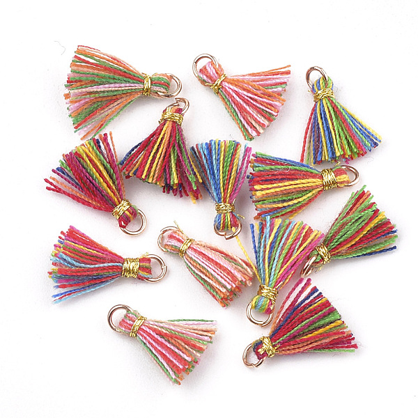 PandaHall Polycotton(Polyester Cotton) Tassel Pendant Decorations, Mini Tassel, with Iron Findings and Metallic Cord, Light Gold, Colorful...
PandaHall Polycotton(Polyester Cotton) Tassel Pendant Decorations, Mini Tassel, with Iron Findings and Metallic Cord, Light Gold, Colorful...
