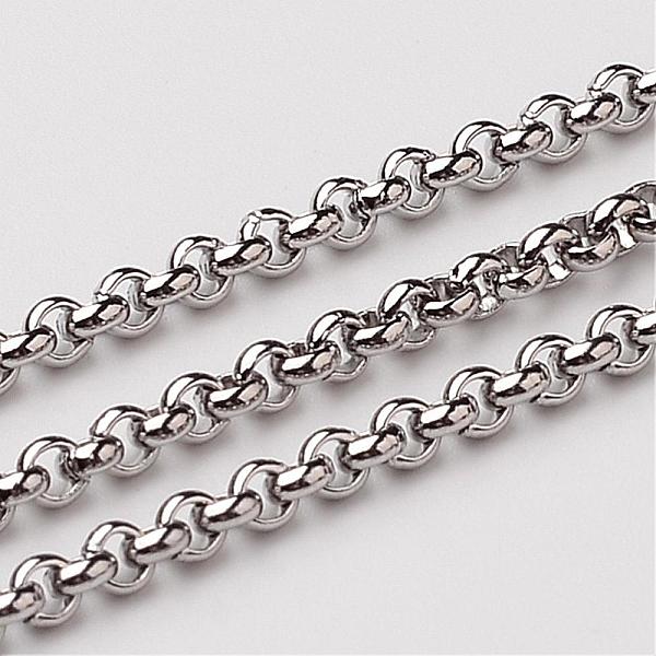 PandaHall 304 Stainless Steel Rolo Chains, Belcher Chain, Unwelded, Stainless Steel Color, 2.5x1mm 304 Stainless Steel
PandaHall 304 Stainless Steel Rolo Chains, Belcher Chain, Unwelded, Stainless Steel Color, 2.5x1mm 304 Stainless Steel