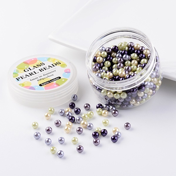 PandaHall Glass Pearl Bead Sets, Lavender Garden Mix, Eco-Friendly, Round, Dyed , Mixed Color, 6mm, Hole: 0.7~1.1mm, about 400pcs/box...., Multicolor
PandaHall Glass Pearl Bead Sets, Lavender Garden Mix, Eco-Friendly, Round, Dyed , Mixed Color, 6mm, Hole: 0.7~1.1mm, about 400pcs/box...., Multicolor