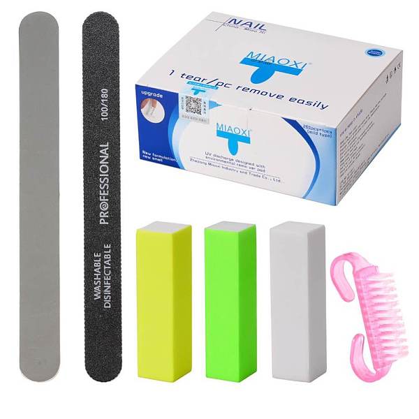 PandaHall Nail Remover Kit, with Polish Remover Cleaner, Four-sided Sponge Nail File, Nail File, Cleaning Brushes, Mixed Color Sponge..., Multicolor
PandaHall Nail Remover Kit, with Polish Remover Cleaner, Four-sided Sponge Nail File, Nail File, Cleaning Brushes, Mixed Color Sponge..., Multicolor