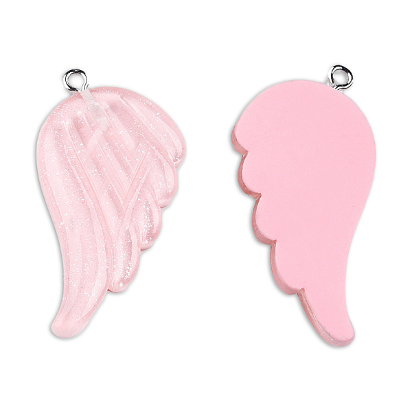 PandaHall Translucent Resin Pendants, Wing Charms, with Platinum Plated Iron Loops and Glitter Powder, Pink, 41x30x4mm, Hole: 2mm Iron+Resin...
PandaHall Translucent Resin Pendants, Wing Charms, with Platinum Plated Iron Loops and Glitter Powder, Pink, 41x30x4mm, Hole: 2mm Iron+Resin...