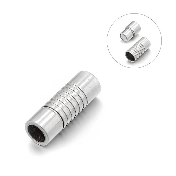 PandaHall Smooth 304 Stainless Steel Column Magnetic Clasps with Glue-in Ends, Stainless Steel Color, 17x5mm, Hole: 2mm 304 Stainless Steel...
PandaHall Smooth 304 Stainless Steel Column Magnetic Clasps with Glue-in Ends, Stainless Steel Color, 17x5mm, Hole: 2mm 304 Stainless Steel...