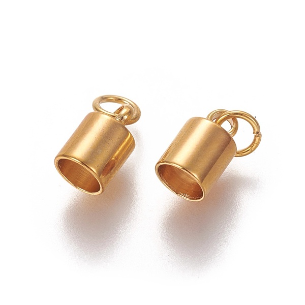 PandaHall 201 Stainless Steel Cord Ends, End Caps, Column, Golden, 10x5mm, Hole: 4mm, Inner Diameter: 4.2mm 201 Stainless Steel
PandaHall 201 Stainless Steel Cord Ends, End Caps, Column, Golden, 10x5mm, Hole: 4mm, Inner Diameter: 4.2mm 201 Stainless Steel