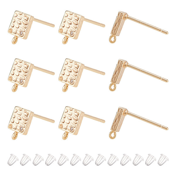 PandaHall ARRICRAFT 10Pcs Square Brass Cubic Zirconia Stud Earring Findings, with Vertical Loop & 20Pcs Plastic Ear Nuts, Nickel Free, Real...
PandaHall ARRICRAFT 10Pcs Square Brass Cubic Zirconia Stud Earring Findings, with Vertical Loop & 20Pcs Plastic Ear Nuts, Nickel Free, Real...