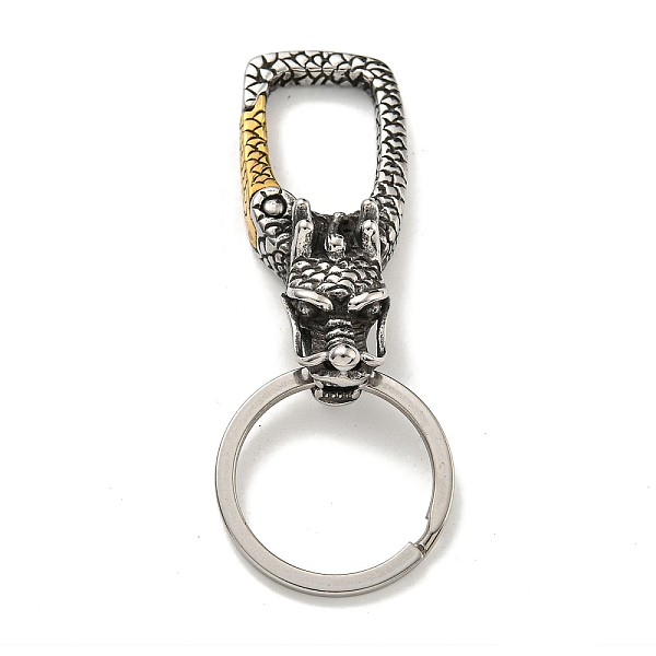 PandaHall Tibetan Style 316 Surgical Stainless Steel Fittings with 304 Stainless Steel Key Ring, Dragon, Antique Silver, 71mm 316 Surgical...
PandaHall Tibetan Style 316 Surgical Stainless Steel Fittings with 304 Stainless Steel Key Ring, Dragon, Antique Silver, 71mm 316 Surgical...