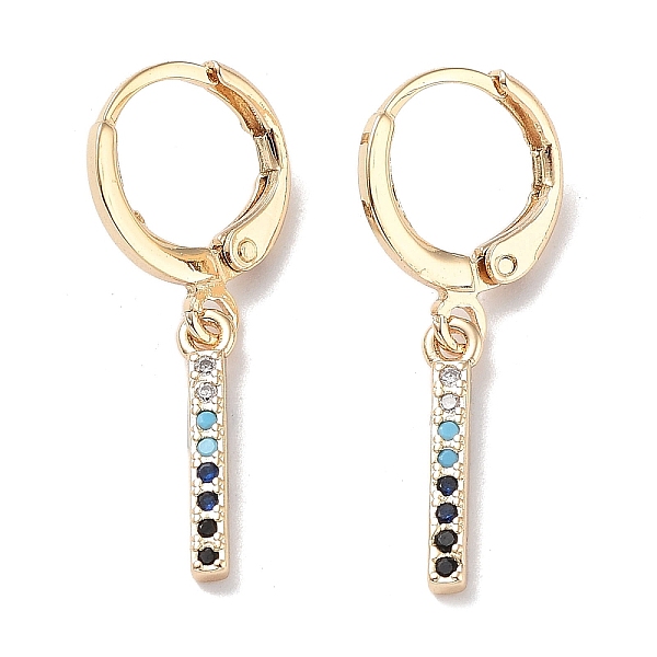 PandaHall Real 18K Gold Plated Brass Dangle Leverback Earrings, with Cubic Zirconia, Rectangle Bar, Blue, 28.5x3mm Brass Rectangle Blue
PandaHall Real 18K Gold Plated Brass Dangle Leverback Earrings, with Cubic Zirconia, Rectangle Bar, Blue, 28.5x3mm Brass Rectangle Blue
