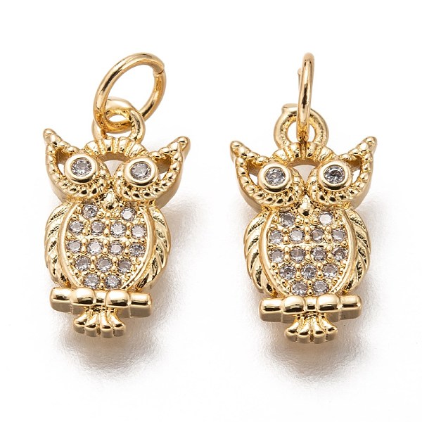 PandaHall Brass Micro Pave Clear Cubic Zirconia Charms, Long-Lasting Plated, with Jump Ring, Owl Shape, Golden, 14.5x8x2.5mm, Jump Ring...
PandaHall Brass Micro Pave Clear Cubic Zirconia Charms, Long-Lasting Plated, with Jump Ring, Owl Shape, Golden, 14.5x8x2.5mm, Jump Ring...