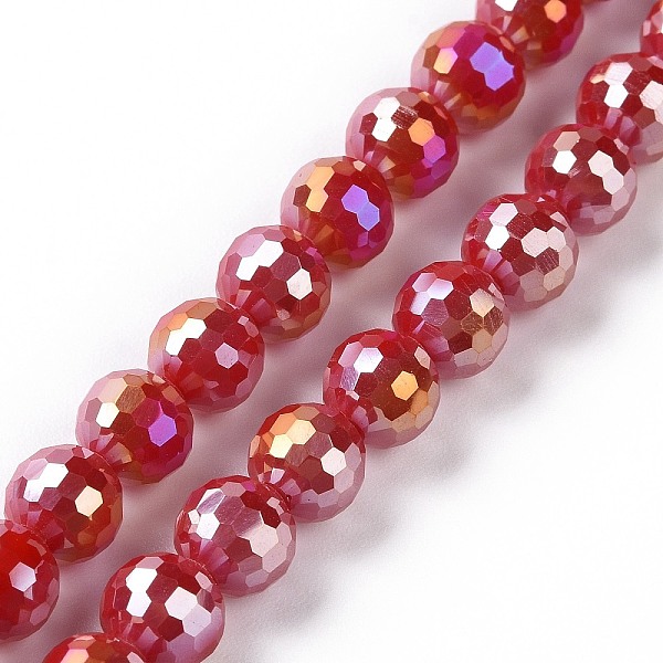 PandaHall Electroplate Glass Beads Strands, AB Color Plated, Faceted(96 Facets), Round, FireBrick, 7~8mm, Hole: 1.2~1.5mm, about..., Red
PandaHall Electroplate Glass Beads Strands, AB Color Plated, Faceted(96 Facets), Round, FireBrick, 7~8mm, Hole: 1.2~1.5mm, about..., Red