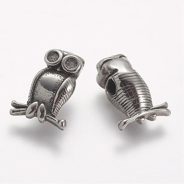 PandaHall 304 Stainless Steel Beads, Owl, Antique Silver, 14.5x11x6mm, Hole: 2.5mm 304 Stainless Steel Owl
PandaHall 304 Stainless Steel Beads, Owl, Antique Silver, 14.5x11x6mm, Hole: 2.5mm 304 Stainless Steel Owl