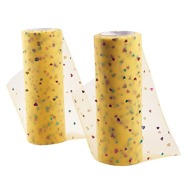 PandaHall Heart Glitter Sequin Deco Mesh Ribbons, Tulle Fabric, Tulle Roll Spool Fabric For Skirt Making, Yellow, 6 inch(15cm), about...
PandaHall Heart Glitter Sequin Deco Mesh Ribbons, Tulle Fabric, Tulle Roll Spool Fabric For Skirt Making, Yellow, 6 inch(15cm), about...
