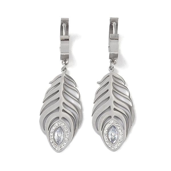 PandaHall Feather 304 Stainless Steel Polymer Clay Rhinestone Dangle Earrings, Hoop Earrings for Women, Stainless Steel Color, 45.5x14mm 304...
PandaHall Feather 304 Stainless Steel Polymer Clay Rhinestone Dangle Earrings, Hoop Earrings for Women, Stainless Steel Color, 45.5x14mm 304...