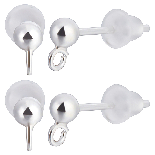 PandaHall Beebeecraft 10Pcs 925 Sterling Silver Stud Earring Findings, Round Ball Stud Earring Post, with Vertical Loops, with 925 Stamp...
PandaHall Beebeecraft 10Pcs 925 Sterling Silver Stud Earring Findings, Round Ball Stud Earring Post, with Vertical Loops, with 925 Stamp...