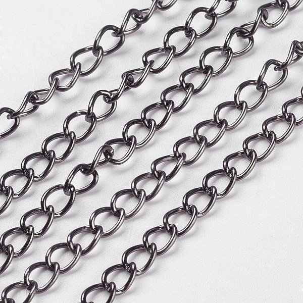 PandaHall Iron Twisted Chains, Curb Chains, Unwelded, with Spool, Gunmetal, 5x3.5x0.8mm, about 328.08 Feet(100m)/roll Iron
PandaHall Iron Twisted Chains, Curb Chains, Unwelded, with Spool, Gunmetal, 5x3.5x0.8mm, about 328.08 Feet(100m)/roll Iron