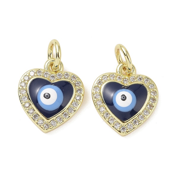 PandaHall Real 18K Gold Plated Brass Micro Pave Cubic Zirconia Pendants, with Enamel and Jump Ring, Heart with Evil Eye Charms, Dark Blue...
PandaHall Real 18K Gold Plated Brass Micro Pave Cubic Zirconia Pendants, with Enamel and Jump Ring, Heart with Evil Eye Charms, Dark Blue...
