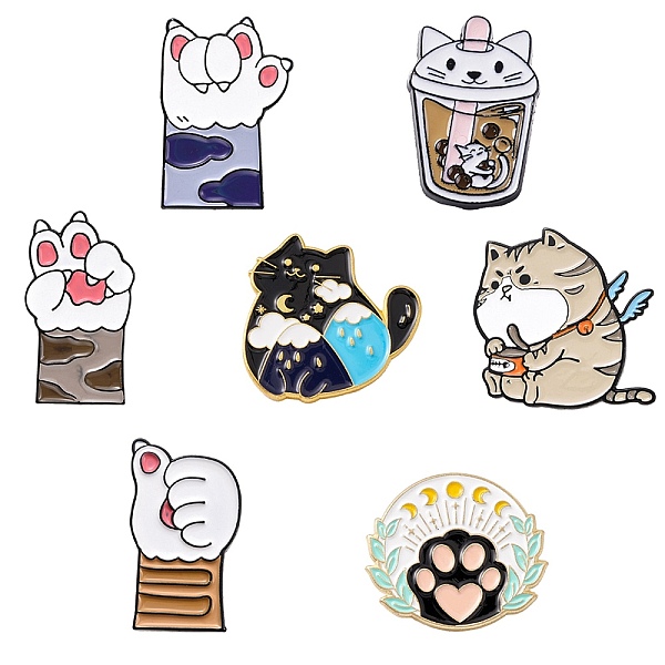 PandaHall 7Pcs 7 Style Cat Enamel Pins, Alloy Enamel Badges for Backpack Clothes, Electrophoresis Black, Mixed Color..., Multicolor
PandaHall 7Pcs 7 Style Cat Enamel Pins, Alloy Enamel Badges for Backpack Clothes, Electrophoresis Black, Mixed Color..., Multicolor