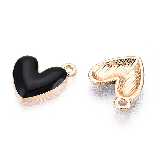 PandaHall Eco-Friendly Zinc Alloy Pendants, with Enamel, Cadmium Free & Nickel Free & Lead Free, Heart, Light Gold, Black, 16x15x3mm, Hole...
PandaHall Eco-Friendly Zinc Alloy Pendants, with Enamel, Cadmium Free & Nickel Free & Lead Free, Heart, Light Gold, Black, 16x15x3mm, Hole...