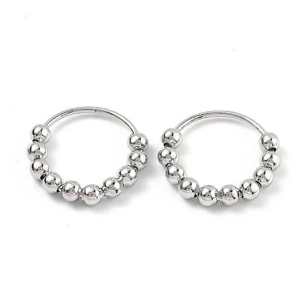 PandaHall Brass Finger Ring, with Round Beads, Platinum, US Size 4 1/4(15mm) Brass
PandaHall Brass Finger Ring, with Round Beads, Platinum, US Size 4 1/4(15mm) Brass