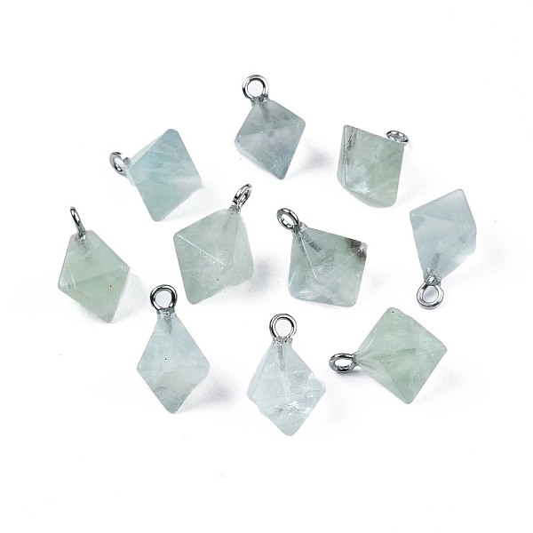 PandaHall Natural Green Aventurine Pendants, with Platinum Plated Iron Loops, Faceted, Bicone, 15.5~16x12.5~13x11.5~12mm, Hole: 1.5mm Green...
PandaHall Natural Green Aventurine Pendants, with Platinum Plated Iron Loops, Faceted, Bicone, 15.5~16x12.5~13x11.5~12mm, Hole: 1.5mm Green...